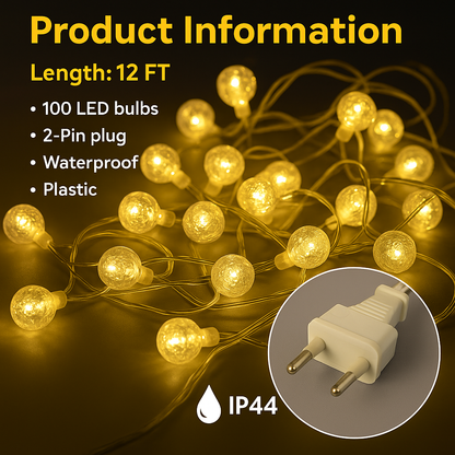 Small Golden Bulb LED String Lights