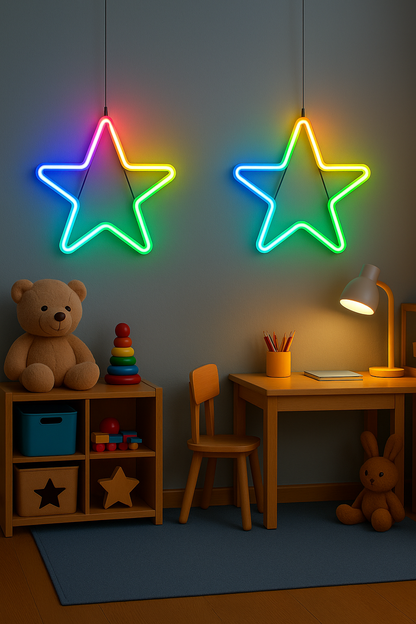 Multicolour Neon Star LED Light