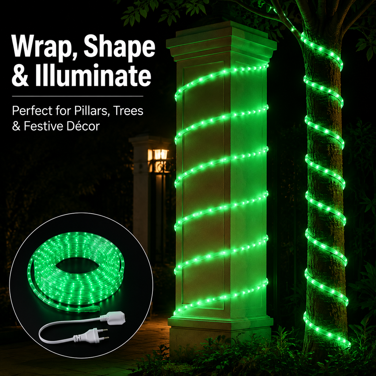 9M Green Ambient Rope Light