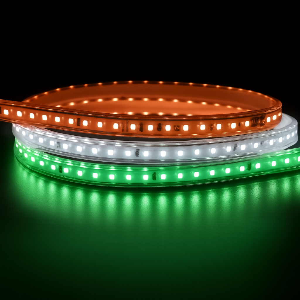Indian Flag Tri Color Theme LED Rope