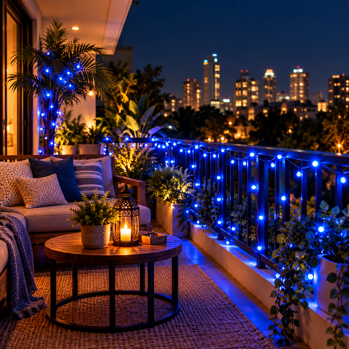 GlowVibe 9 Meter LED String Lights – Vibrant Red, Blue & Pink Decorative Fairy Lights for Home, Balcony, Parties & Festive Decor