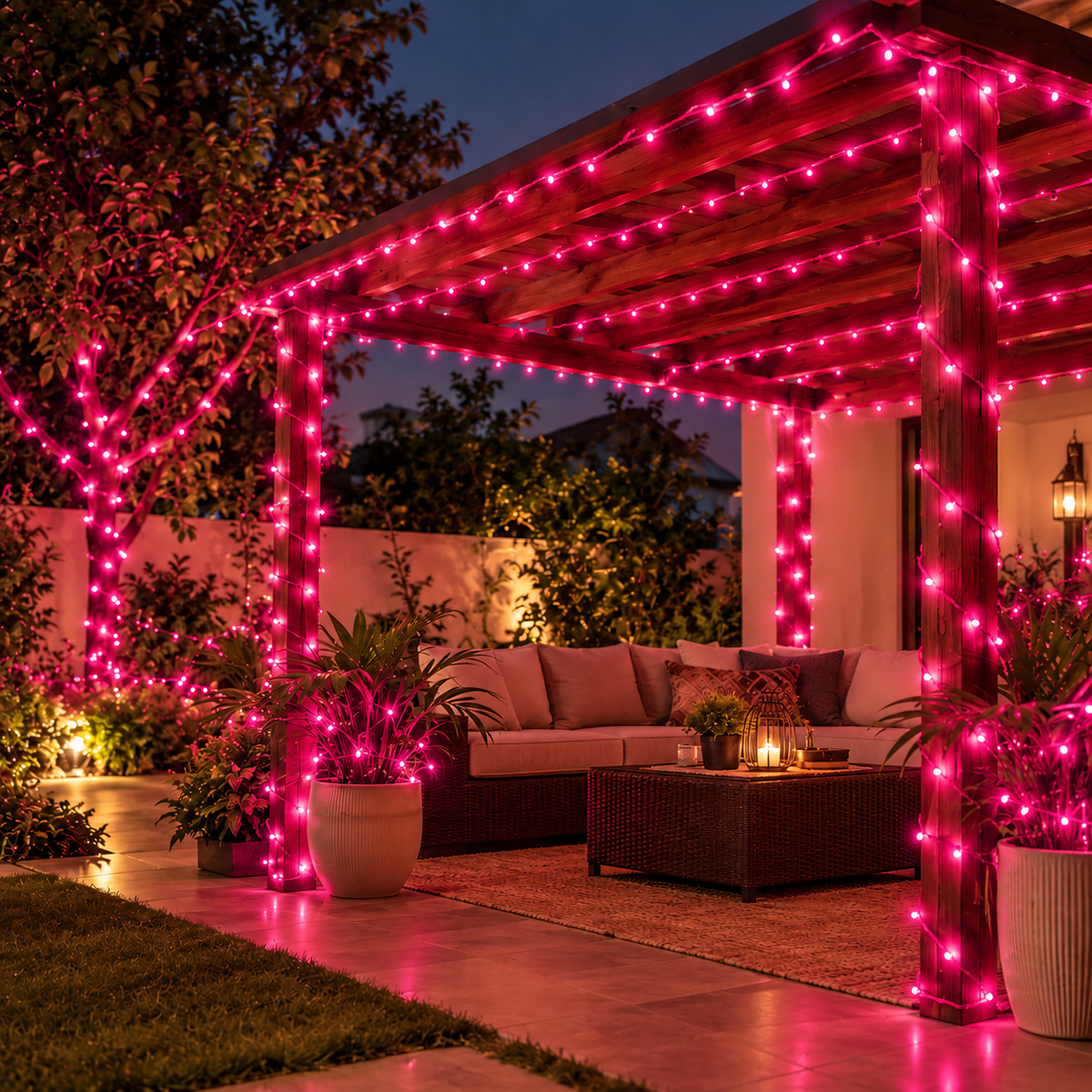 GlowVibe 9 Meter LED String Lights – Vibrant Red, Blue & Pink Decorative Fairy Lights for Home, Balcony, Parties & Festive Decor