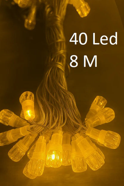Made in India 40 LED Flash String  8 Meter