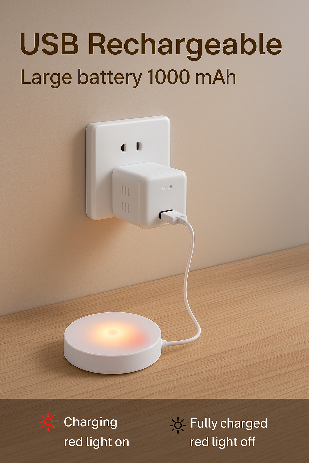 RadiantHalo USB Rechargeable Closet Stairway Motion Light