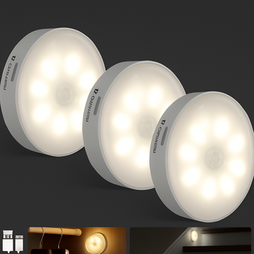 RadiantHalo™ – USB Rechargeable Closet & Stairway Motion Light