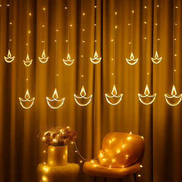 Diya 6+6 Curtain Fairy Lights
