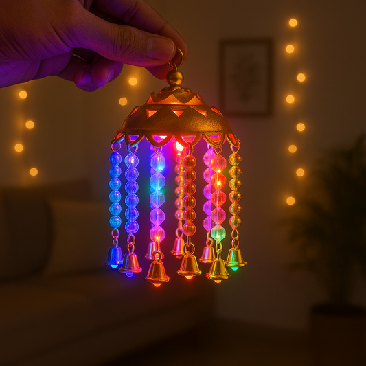 RGB LED Hanging Jhumar Bells Multicolor Decorative