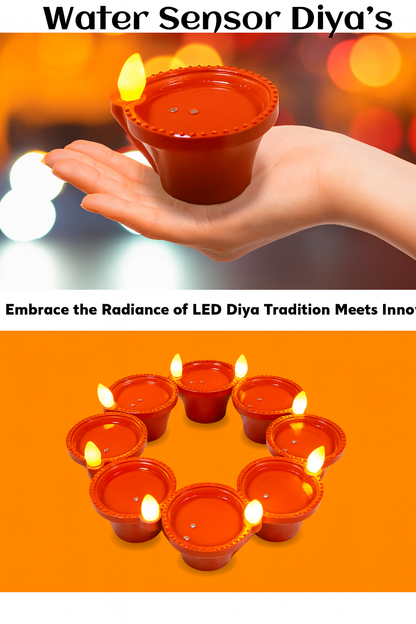 Flameless LED Diya Candles Pack of 12