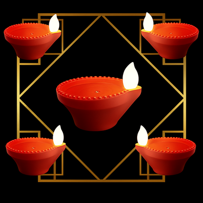 Flameless LED Diya Candles Pack of 12