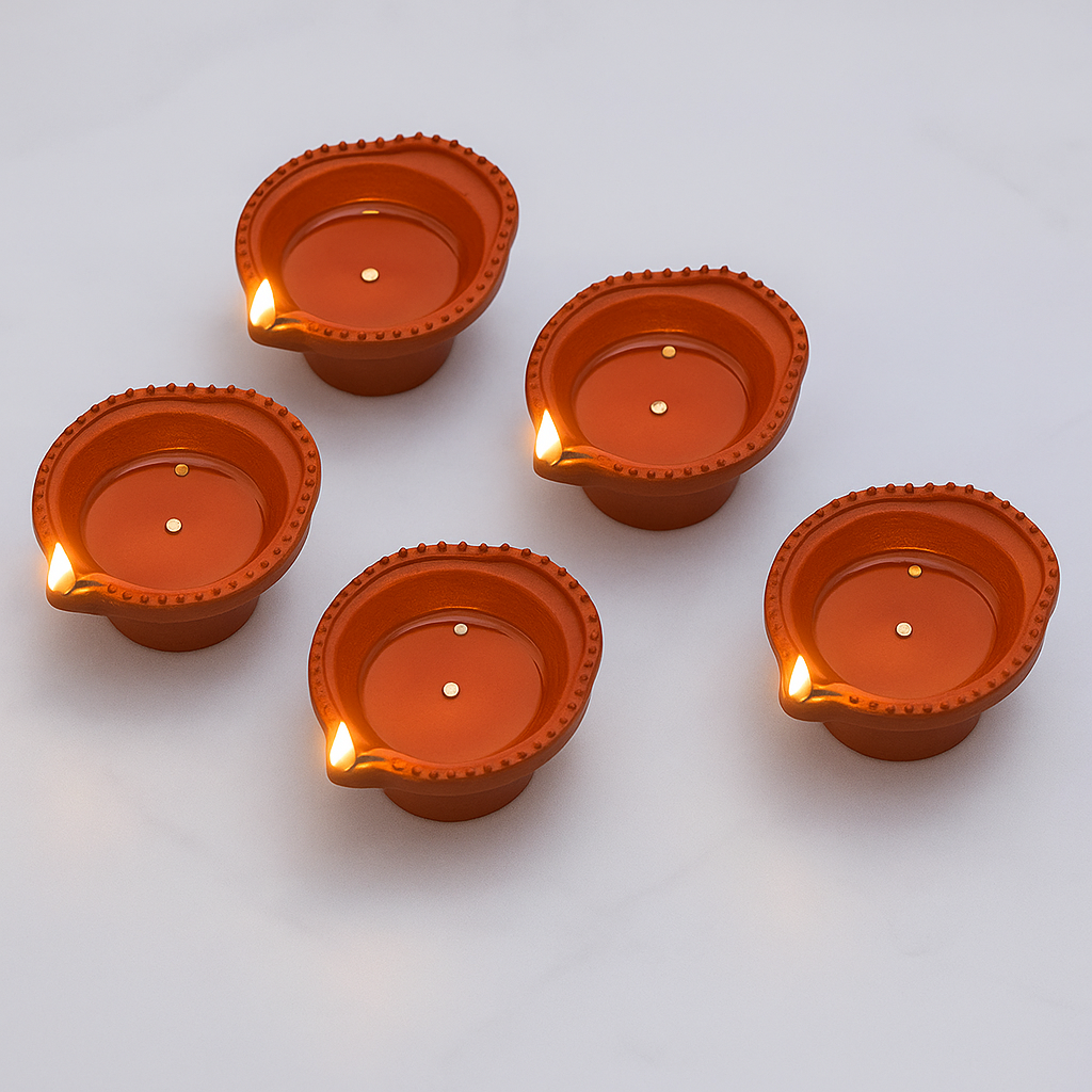 Flameless LED Diya Candles Pack of 12