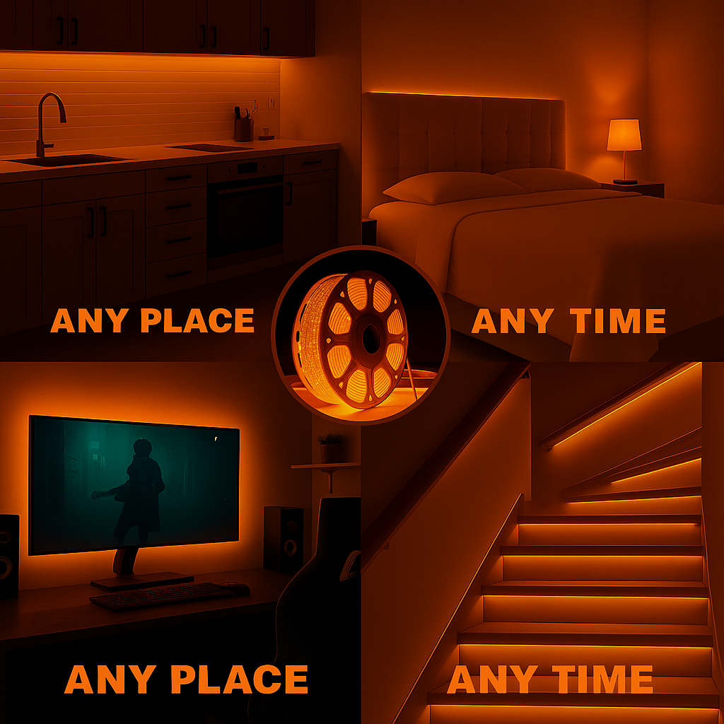 9M Amber Ambient Rope Light