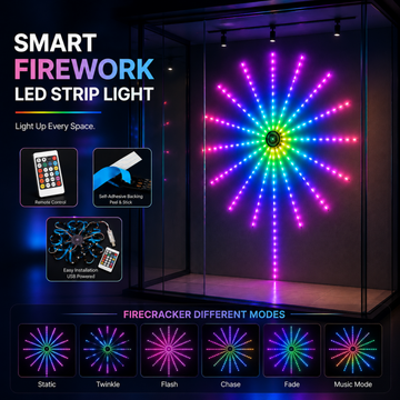 RGB Firework LED Strip Light with Multiple Modes