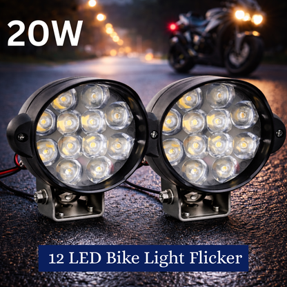 12 LED Bike Light Flicker (Pack of 2) -20W