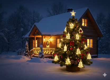 Warm White Christmas Curtain Light