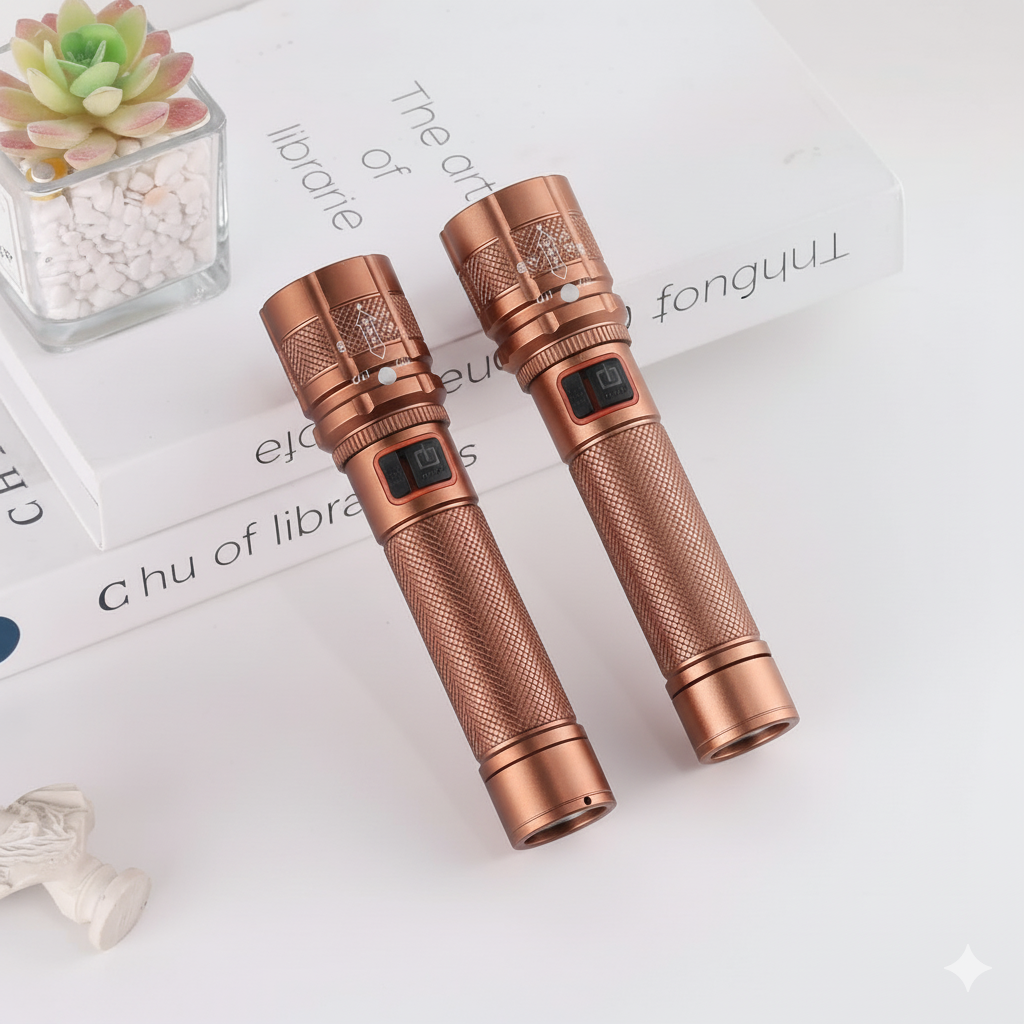 100W Type-C LED Flashlight —  Telescopic Zoom • 3 Modes