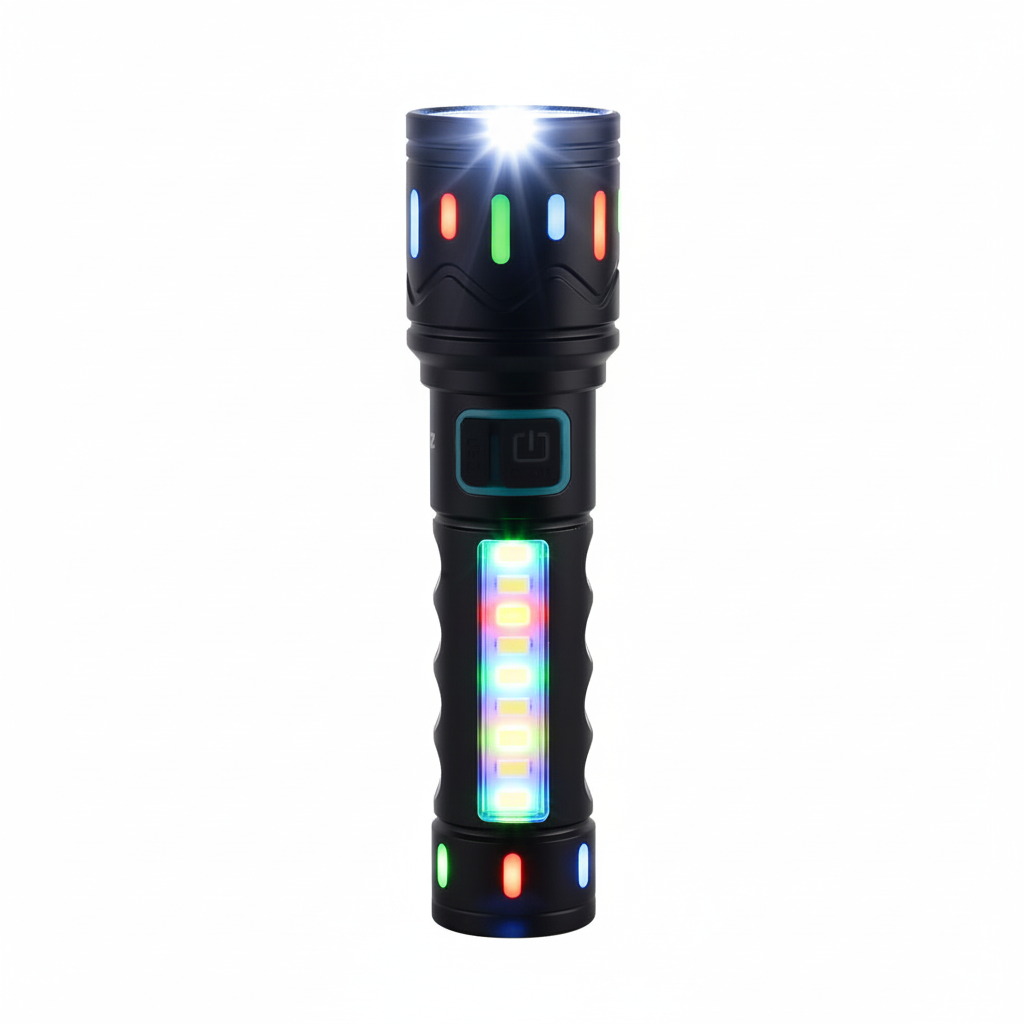 100W Type-C LED Telescopic Zoom Flashlight