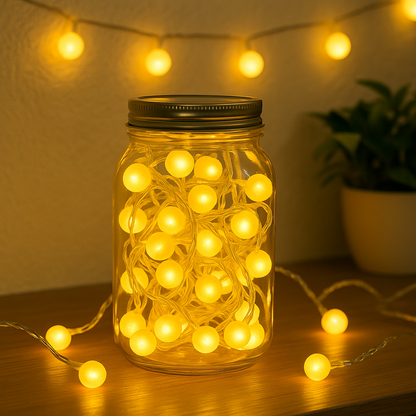 Small Golden Bulb LED String Lights