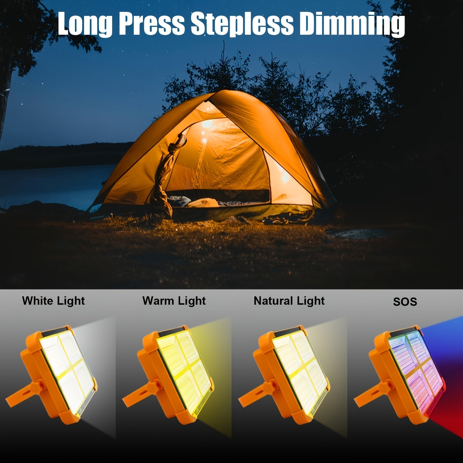 100W Solar Light Outdoor Waterproof LED Rechargeable