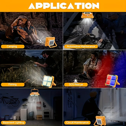 100W Solar Light Outdoor Waterproof LED Rechargeable