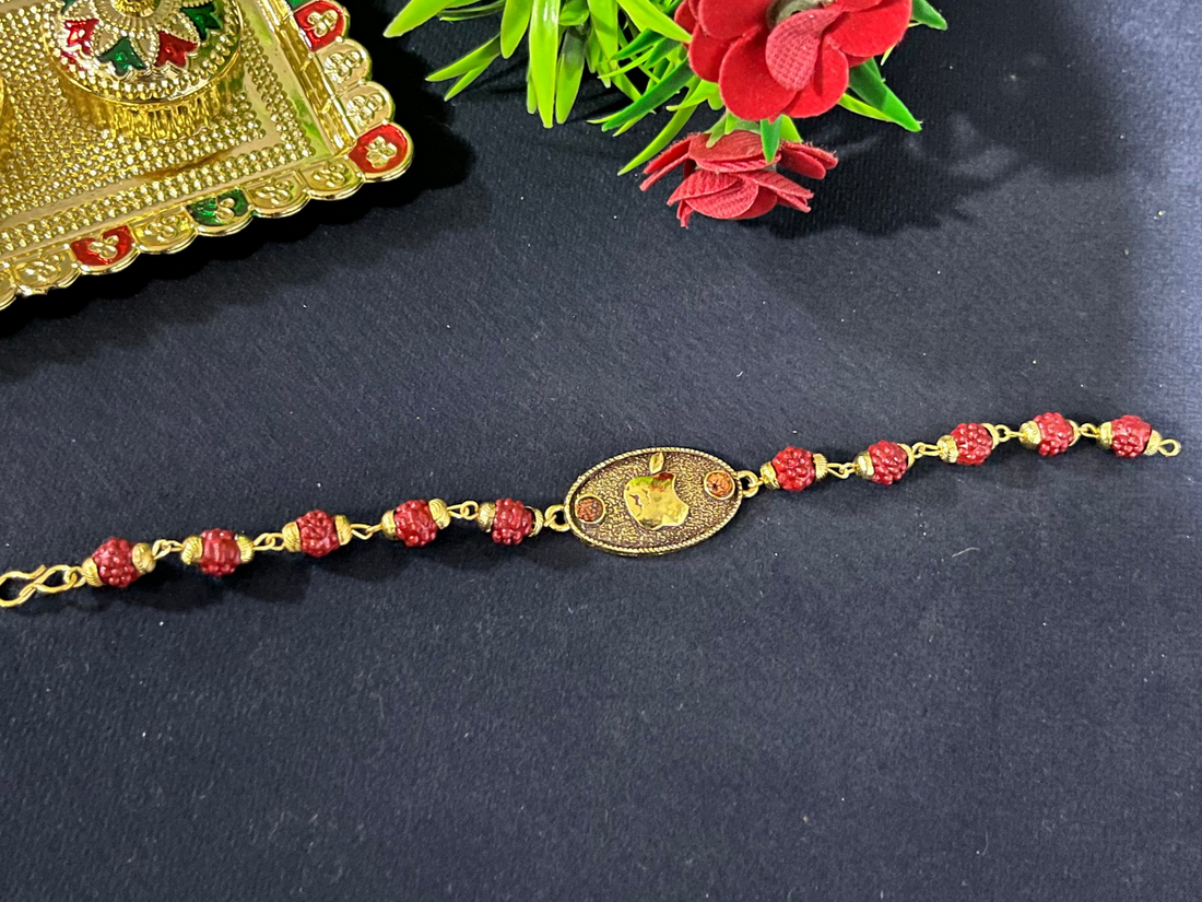 iBro Rakhi – Apple Logo Beaded Rakhi for Tech Lovers
