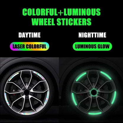 Luminous Wheel Rim Stickers 20pcs for Cars