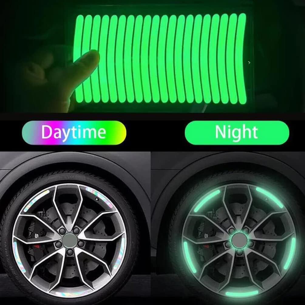Luminous Wheel Rim Stickers 20pcs for Cars