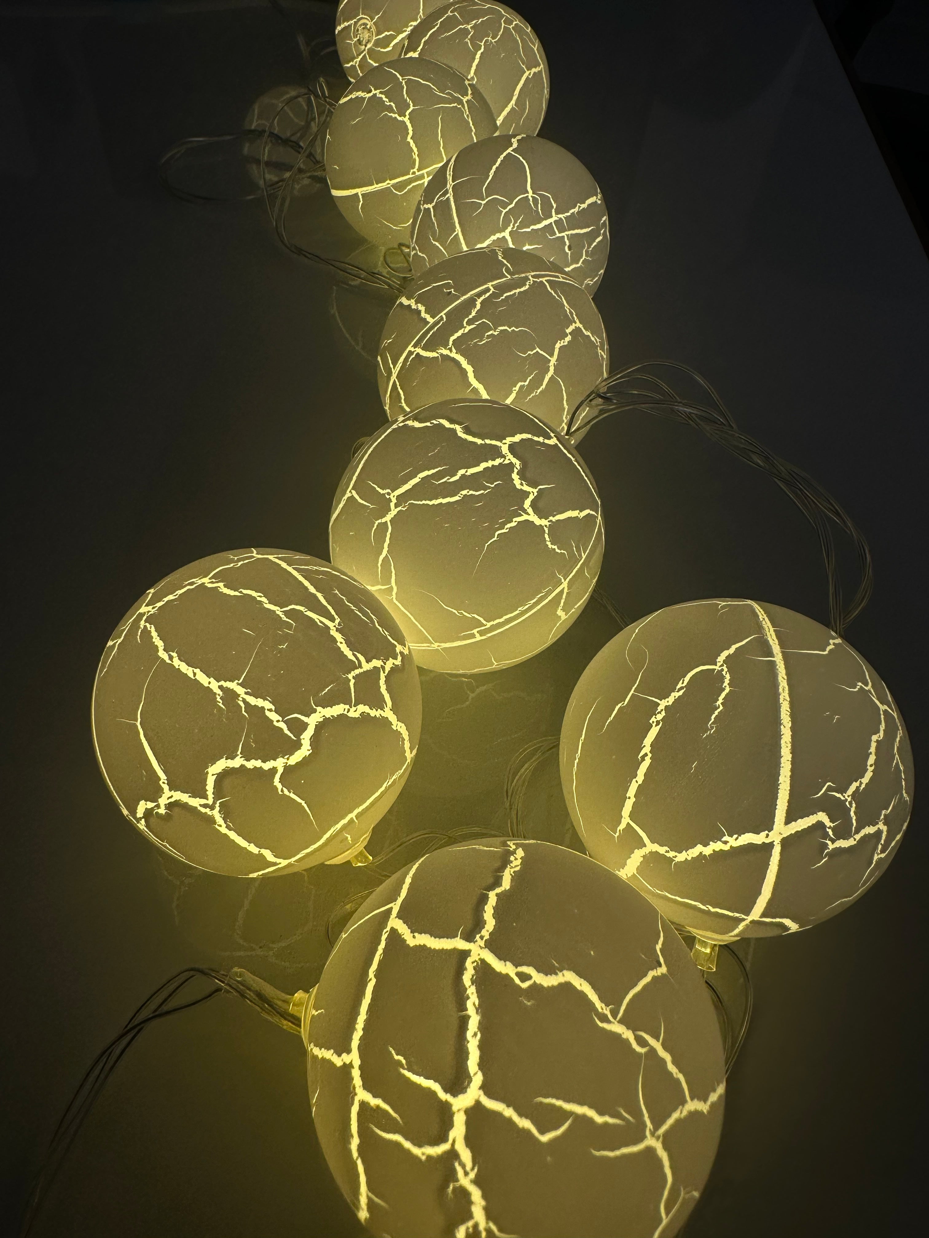 Glowing Elegance 3m Cotton Ball Lights 10 Warm White LEDs