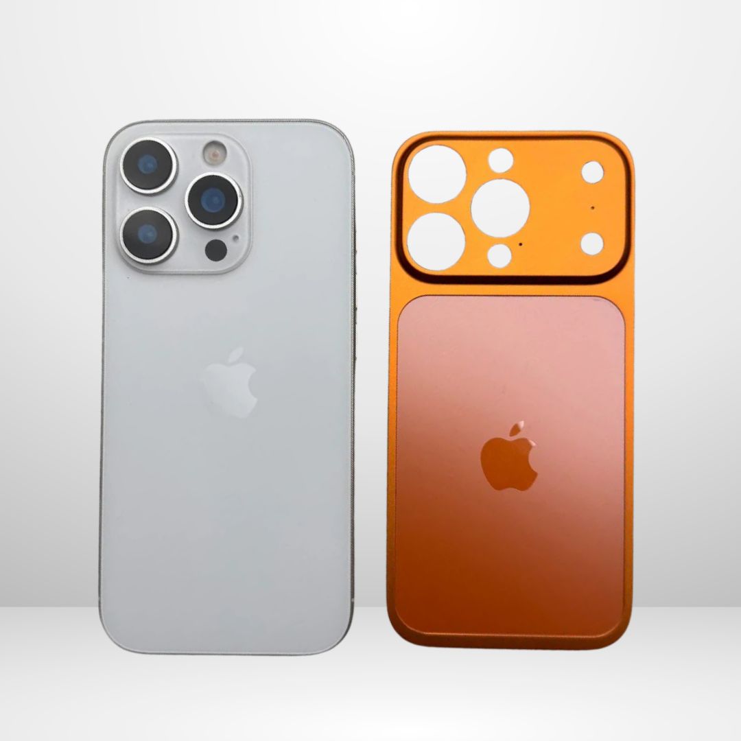 Converter Aluminum Back Plate | Skin Peel & Stick | Upgrade Kit for iPhone 13/14/15/16 Series