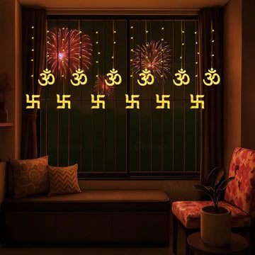 12 Bulb Sathiya & Om LED Glow Lights
