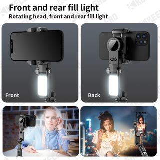 Gimbal Q18 Stabilizer Desktop Following The Shooting Mode Smartphone Selfie Stick Tripod with Fill Light for Android iOS