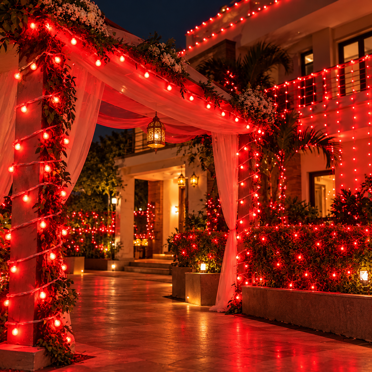 GlowVibe 9 Meter LED String Lights – Vibrant Red, Blue & Pink Decorative Fairy Lights for Home, Balcony, Parties & Festive Decor