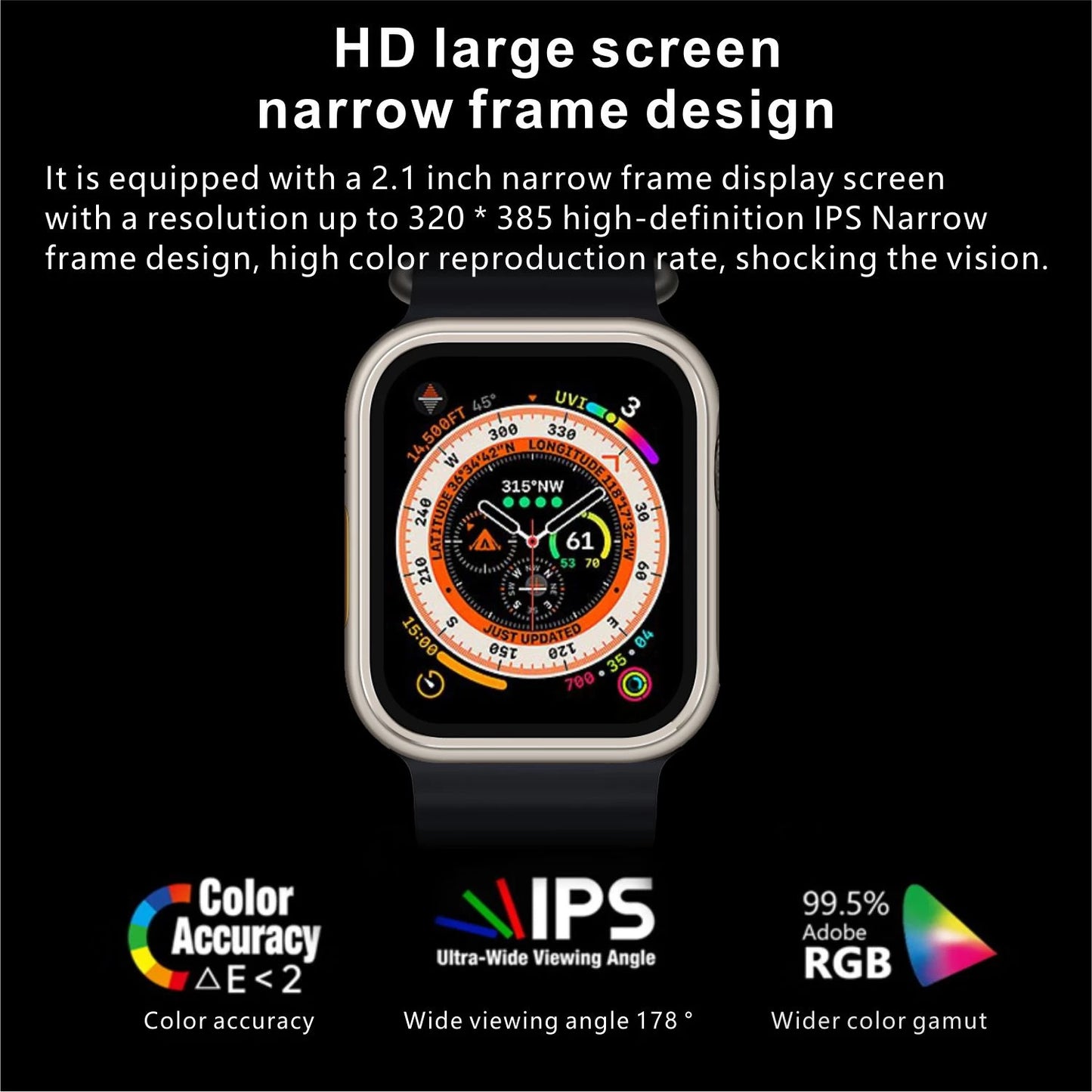 8Ultra Max Smartwatch | 45 mm | Dual Straps | With Scrolling And Wireless Charger