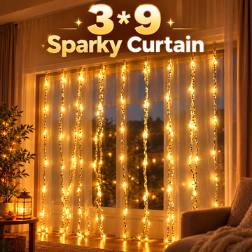 3*9 Warm White LED Cluster Curtain Lights – Decorative Hanging Fairy Lights