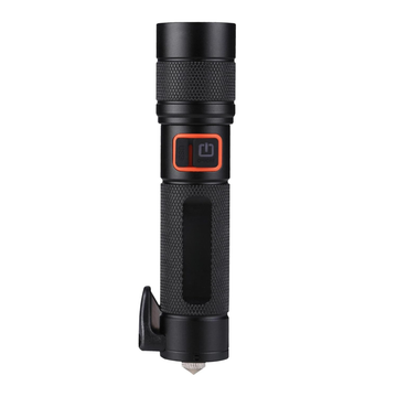 100W Type-C Tactical LED Flashlight | Waterproof Aluminium • Hammer Safety & Belt Cutter • 3 Light Modes