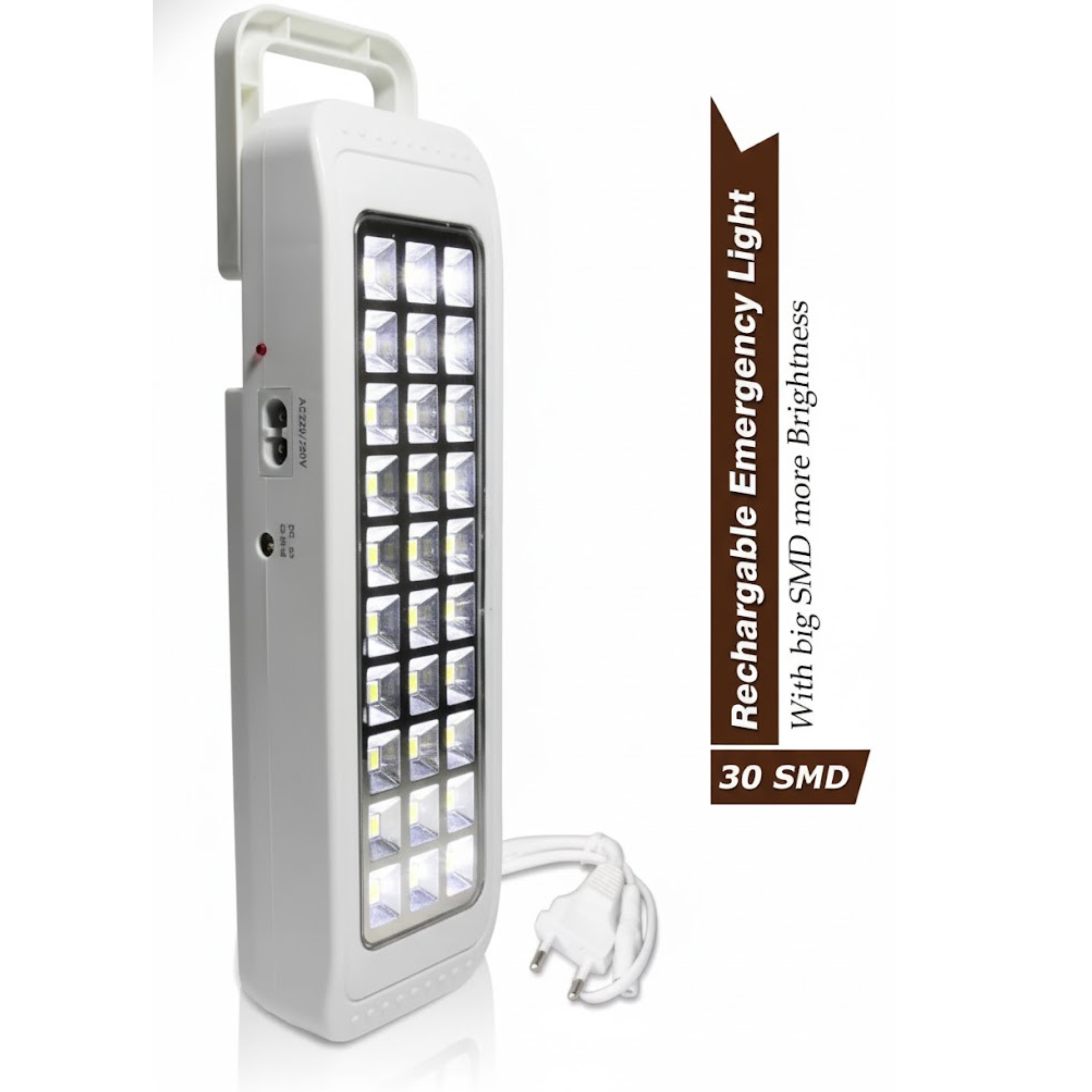 6W 30 SMD LED Light Rechargeable 1200mAh