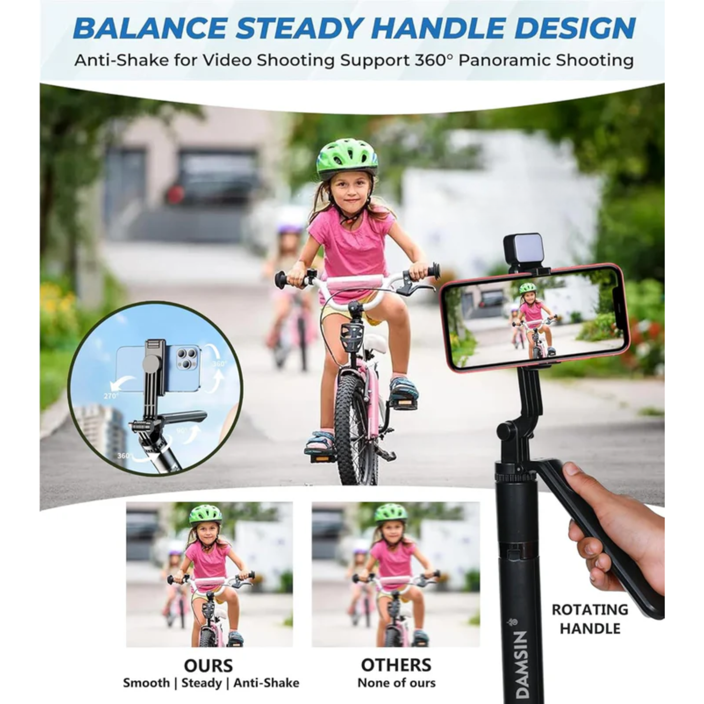 62-Inch Selfie Stick Tripod with Bluetooth Remote