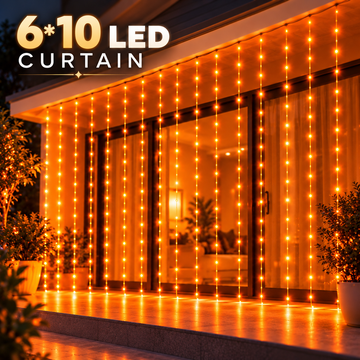6*10 Orange LED String Lights – Decorative Fairy Lights with Orange Wire