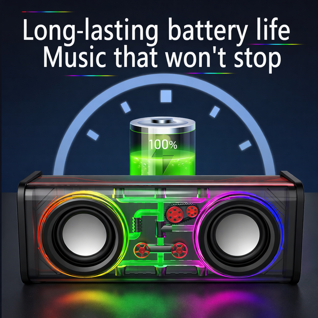 LuxBeat 10W Speaker Heavy Bass RGB Mood