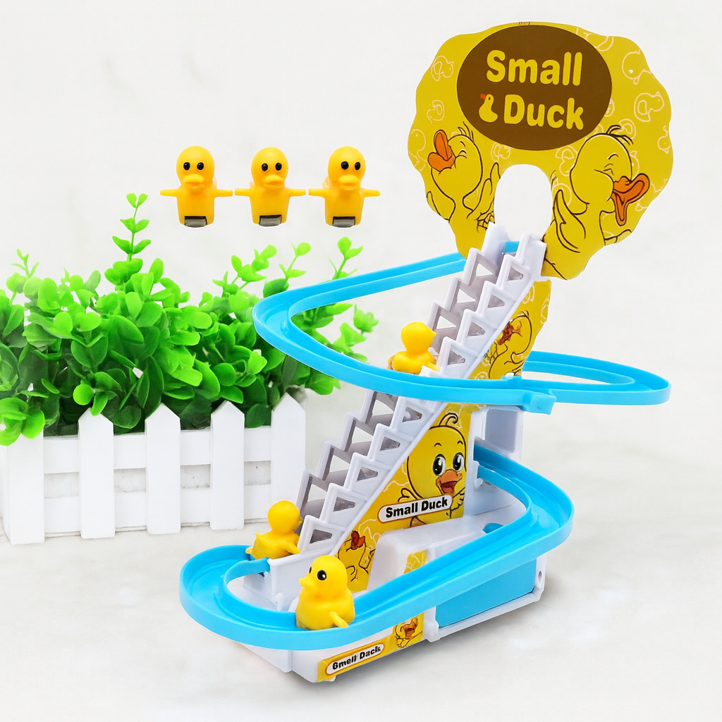 Cute Duck Climbing Stairs Toy with Lights & Music