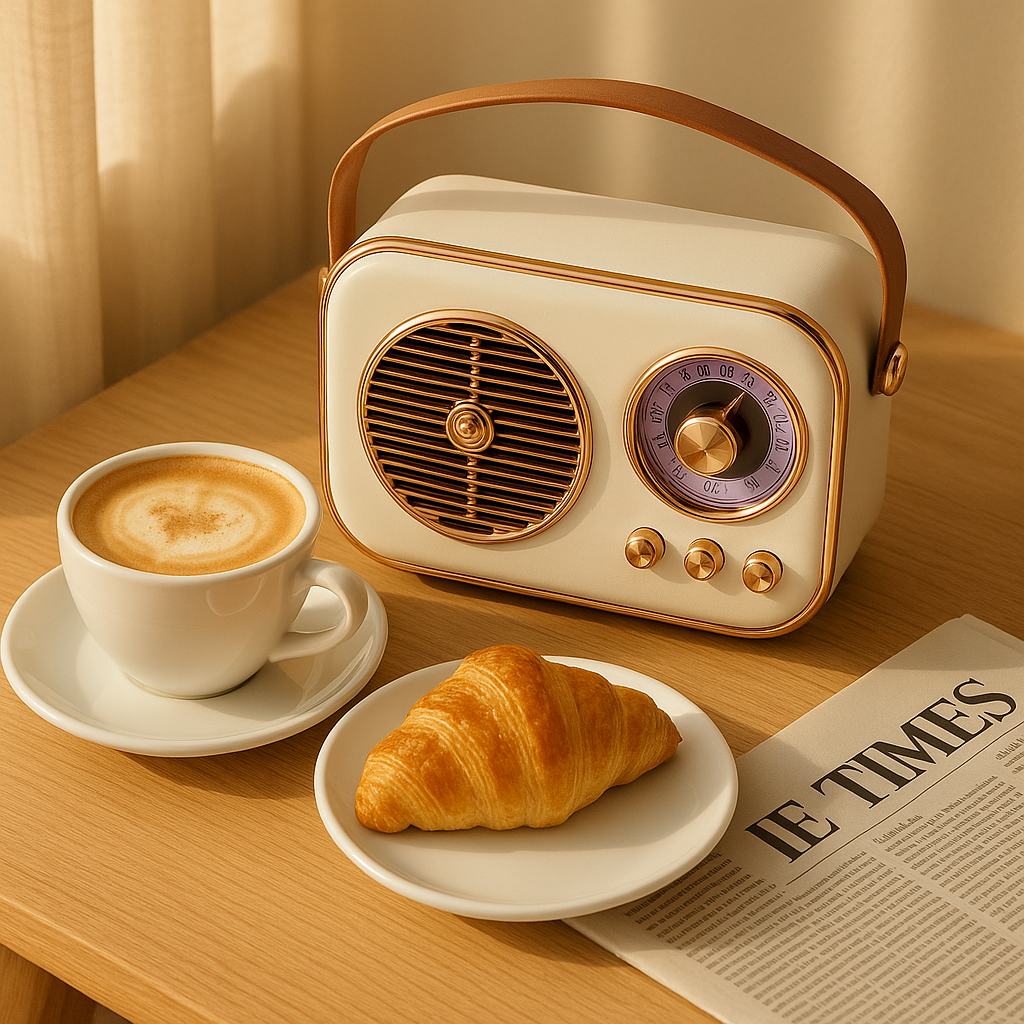 SonicOrb RetroWave 15W Bluetooth Speaker Deep Bass