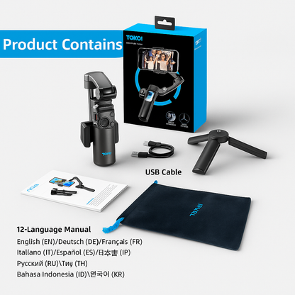 Axis Smartphone Gimbal Stabilizer Tripod Remote 360