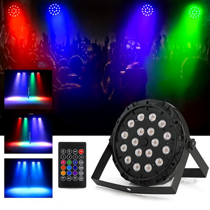 LumoGlow DJ Par 18LED Light Festive RGB