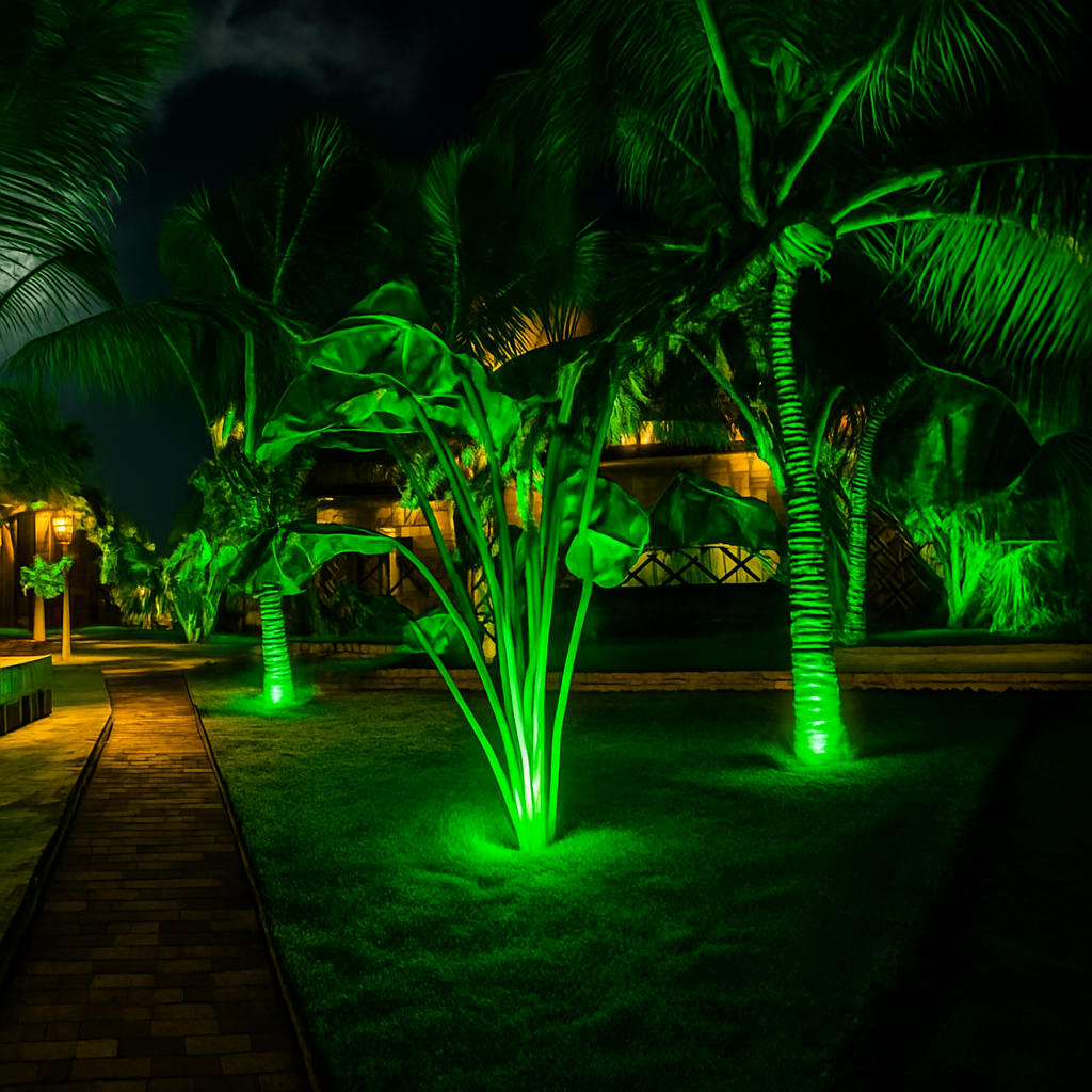 7W Waterproof Outdoor LED Green Garden Light – Aluminium Body