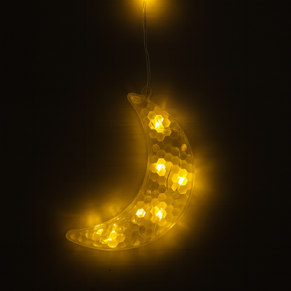Warm White Moon-Star Curtain Light