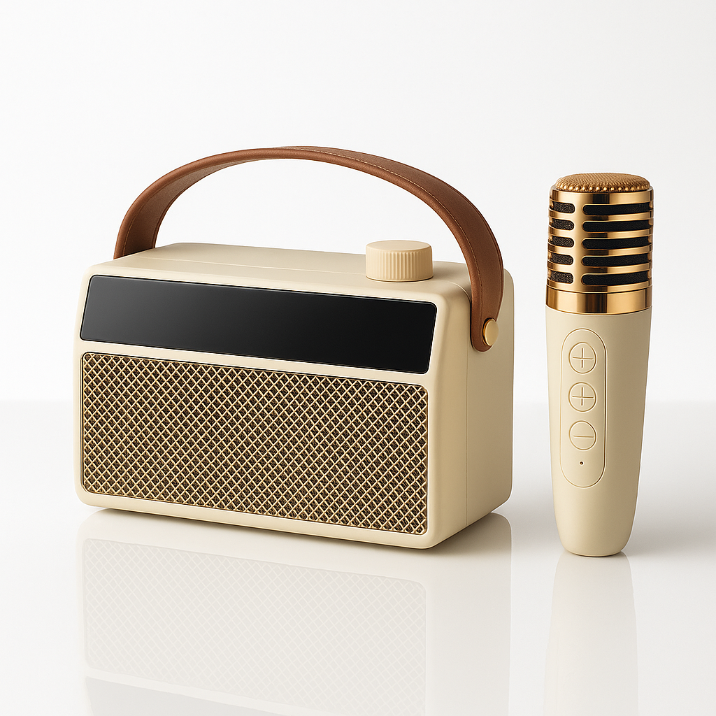 Portable Morden-Finish LED Display Speaker