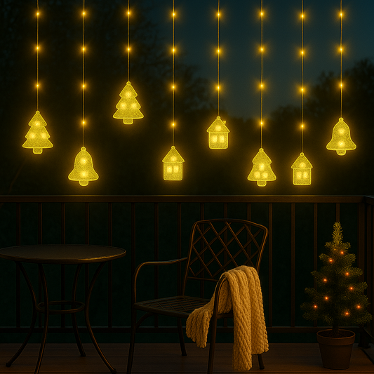 Warm White Christmas Curtain Light