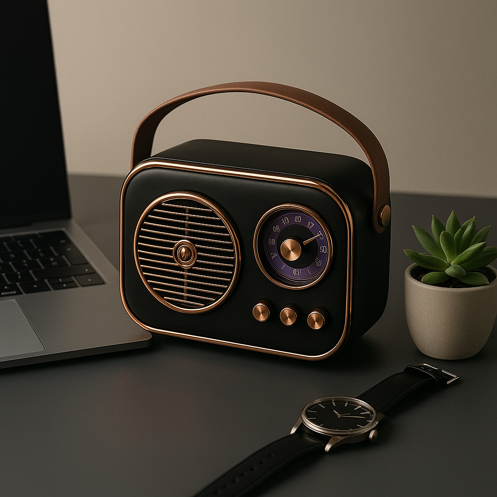 SonicOrb RetroWave 15W Bluetooth Speaker Deep Bass