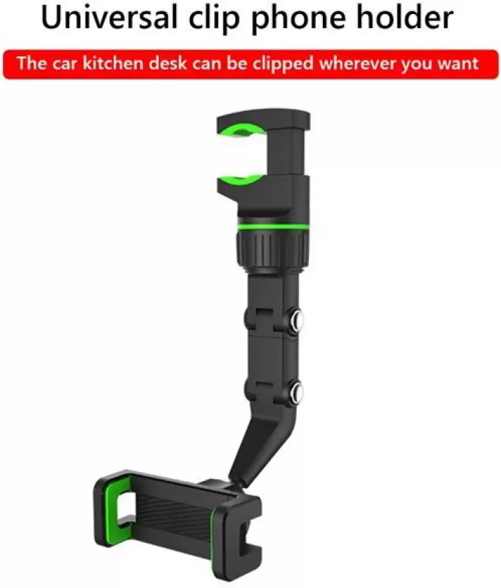 Multifunctional Car Phone Holder Mount Rearview Mirror