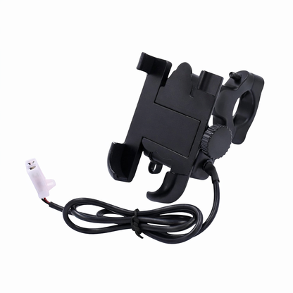 Mobile Holder With USB Charger (Handlebar Mount)