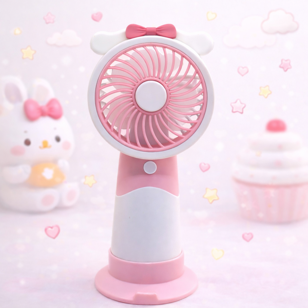 Cute Portable Charging 3 Speed Mode Fan with Desk Stand